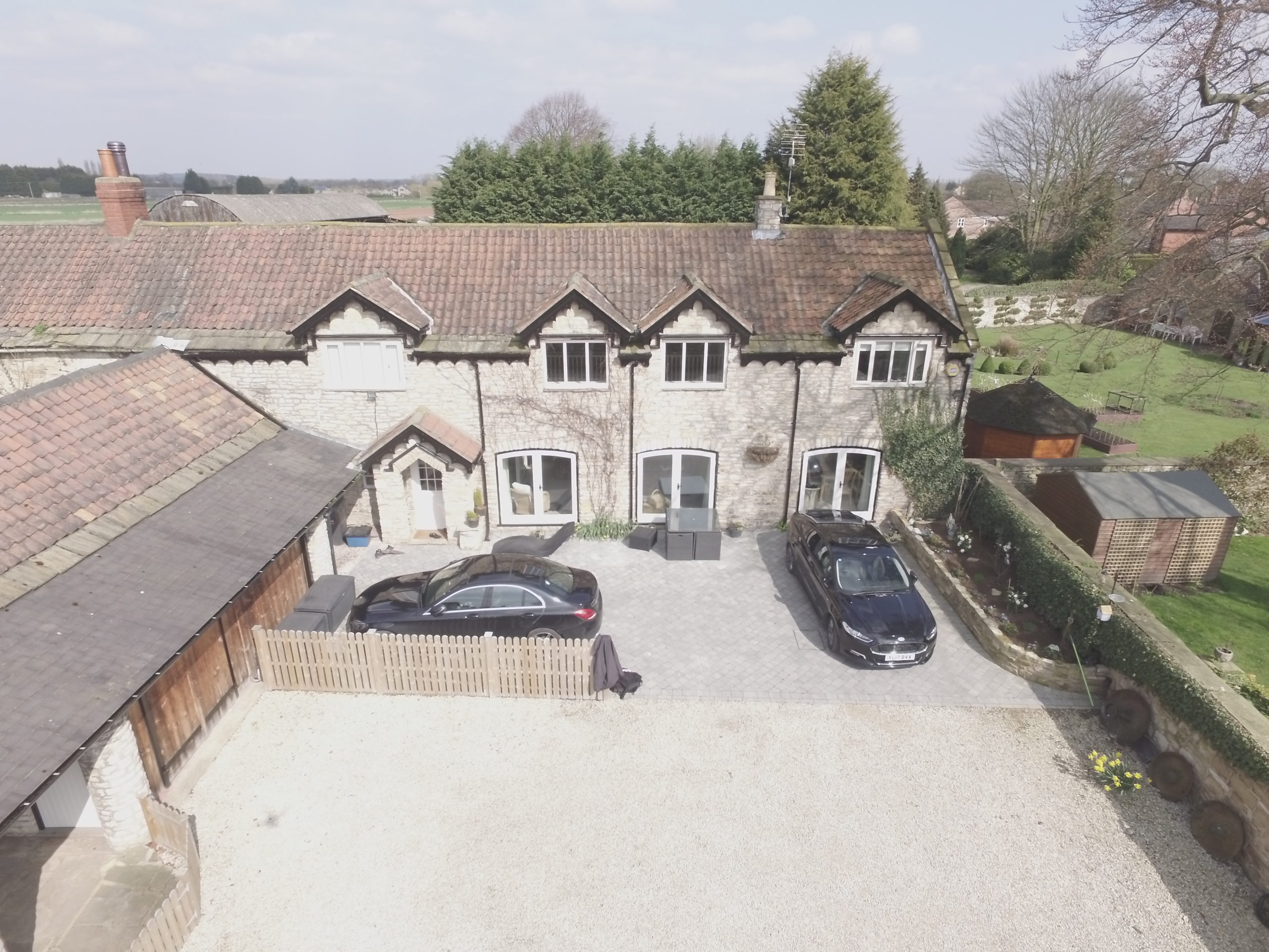 Arial view of property under review for design