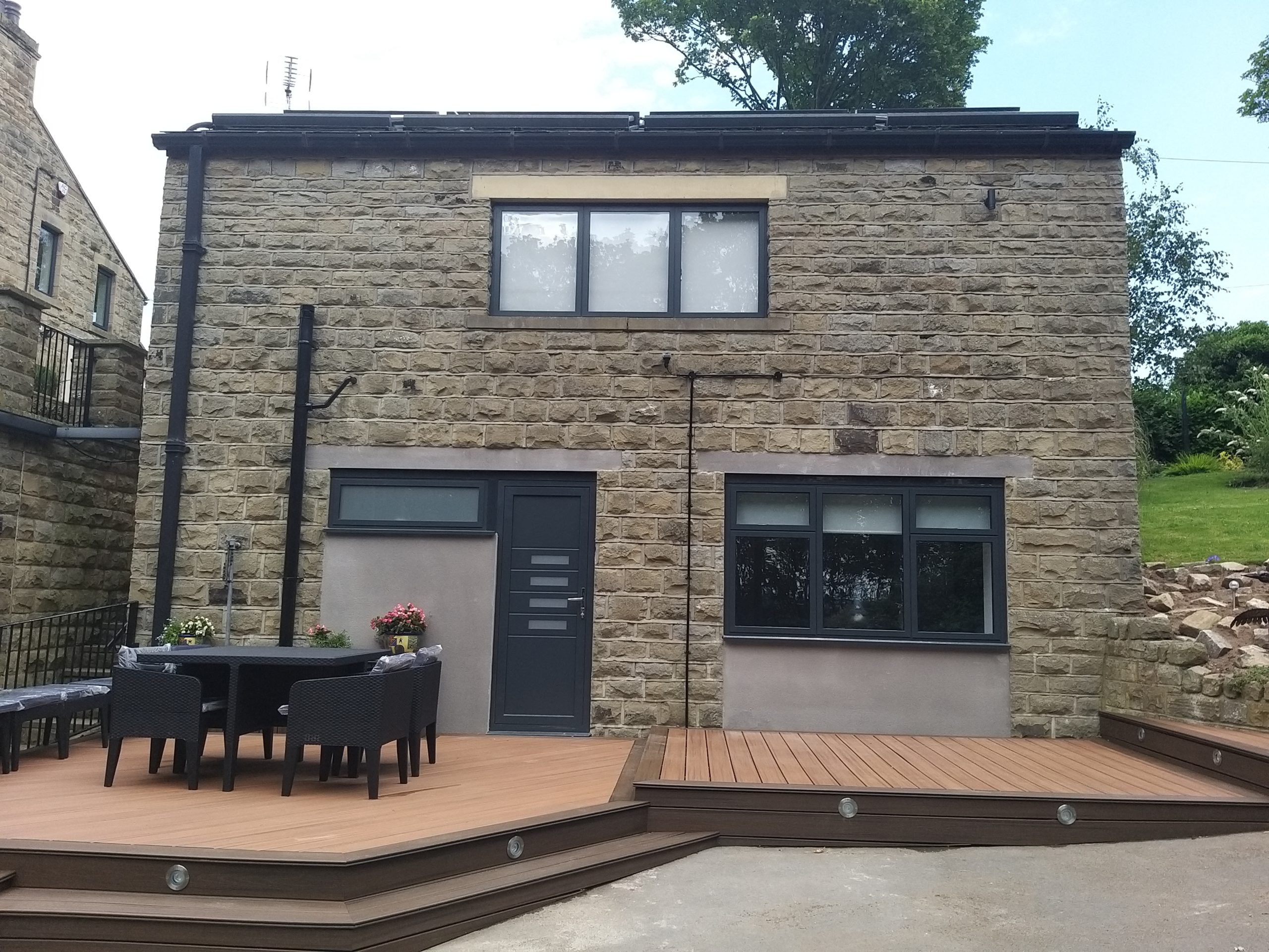 outer front of garage conversion