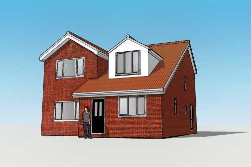 Newly built house in 3D visualisation tools